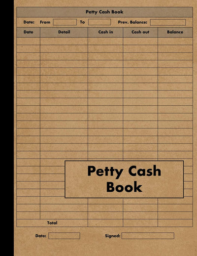 Petty Cash Book: Ledger for Petty Cash Record Keeping - Large - 120 Pages - Business Accounts Petty Cash Log Book