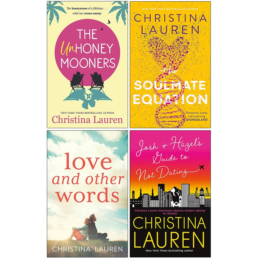 Christina Lauren 4 Books Collection Set (The Unhoneymooners, The Soulmate Equation, Love and Other Words & Josh and Hazel's Guide to Not Dating)