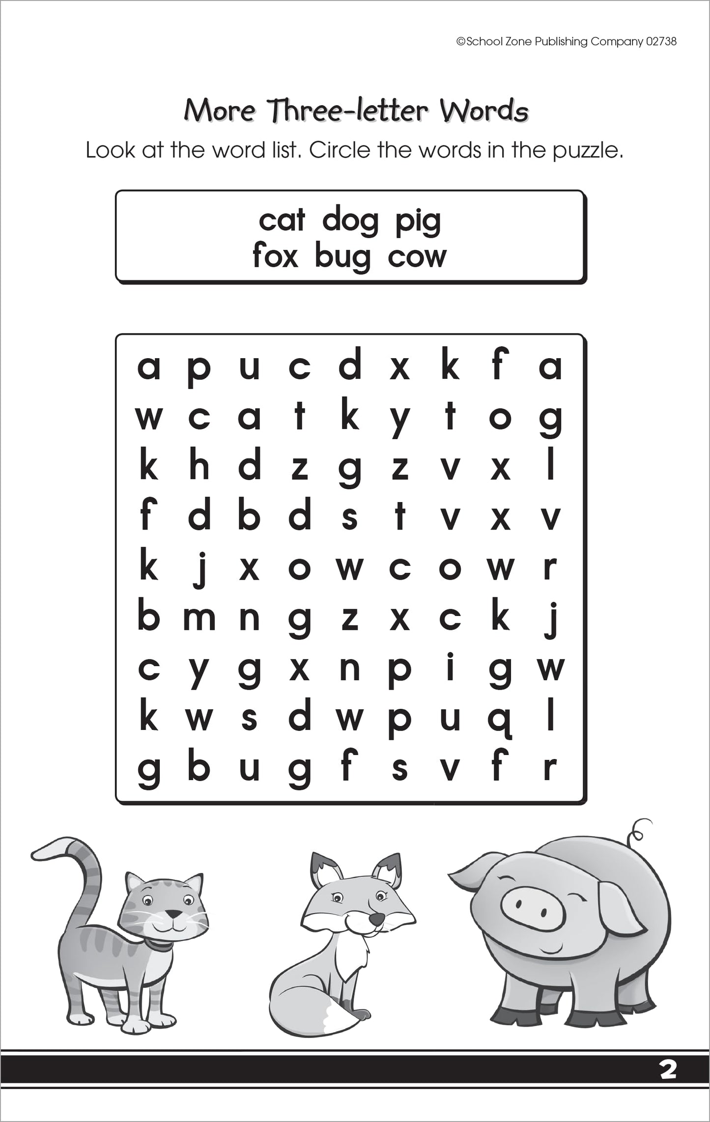 School Zone My First Word Searches Workbook: 48 Pages, Kindergarten, 1st Grade, Activity Pad, Search & Find, Word Puzzles, Ages 5 to 7 (Little Busy Book Series)