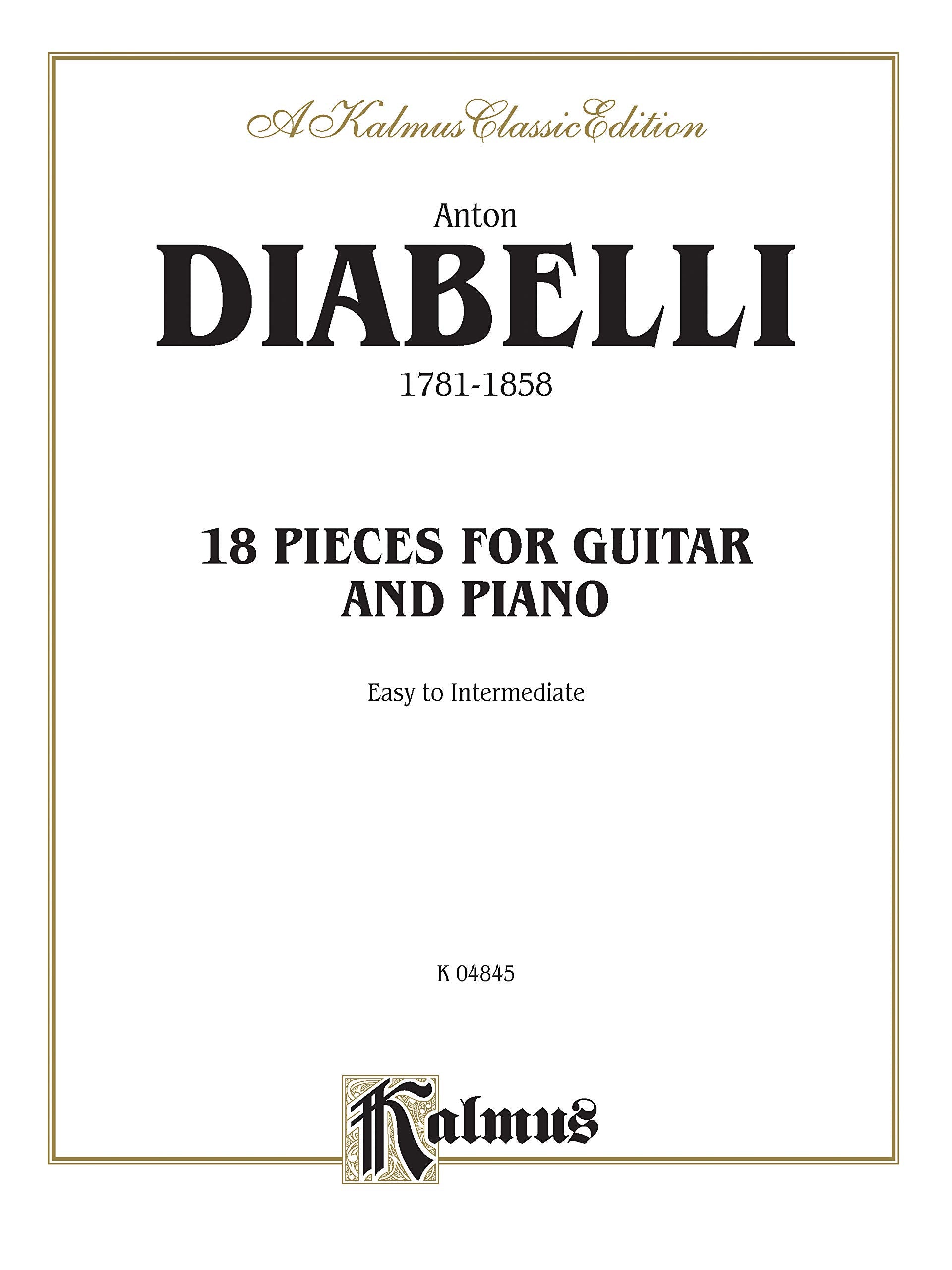 18 Pieces for Guitar and Piano (Kalmus Edition)