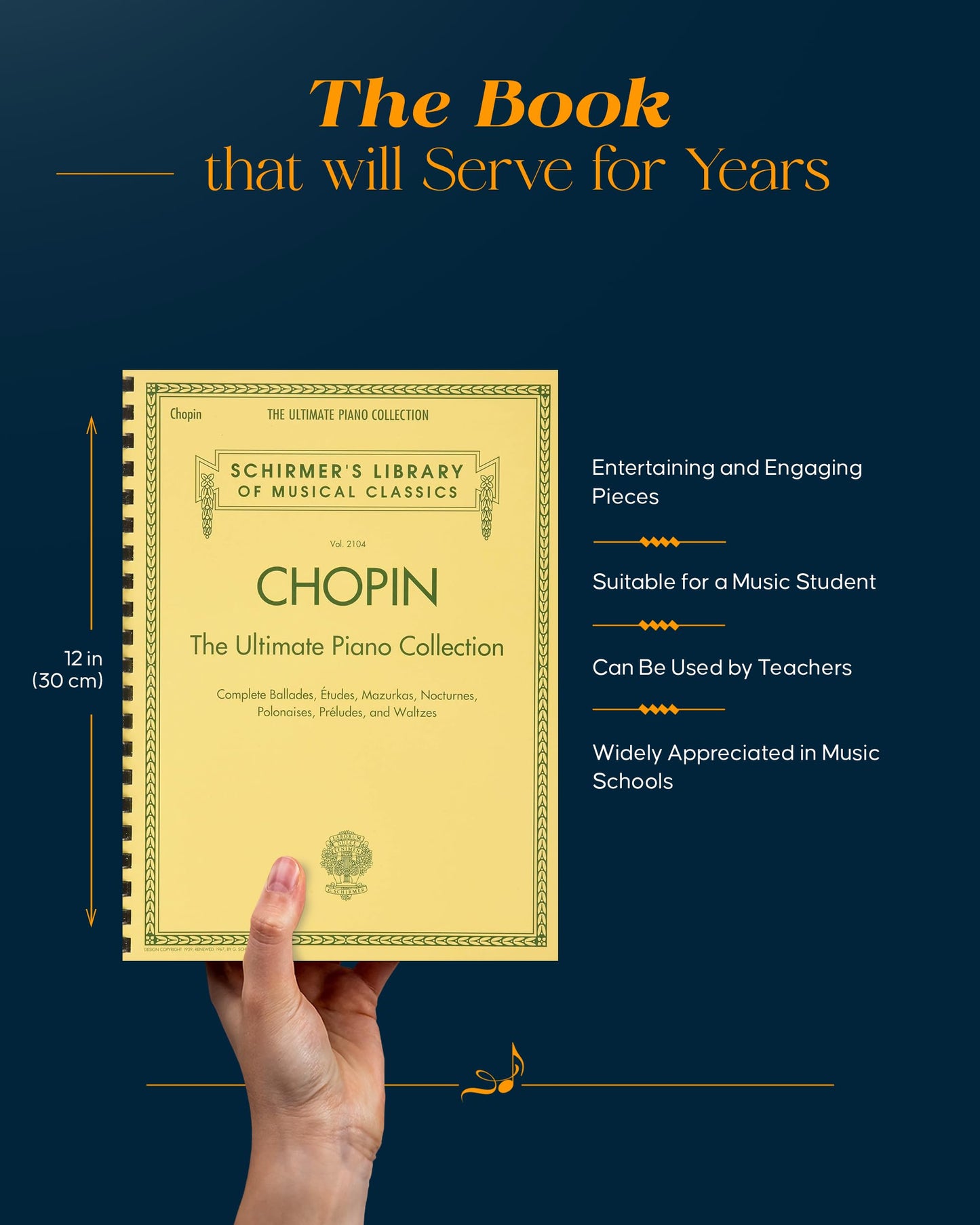 Chopin: The Ultimate Piano Collection: Schirmer Library of Classics Vol. 2104 (Schirmer's Library of Musical Classics, 2104)  Chopin Piano Book with the Compilation of the Best Pieces