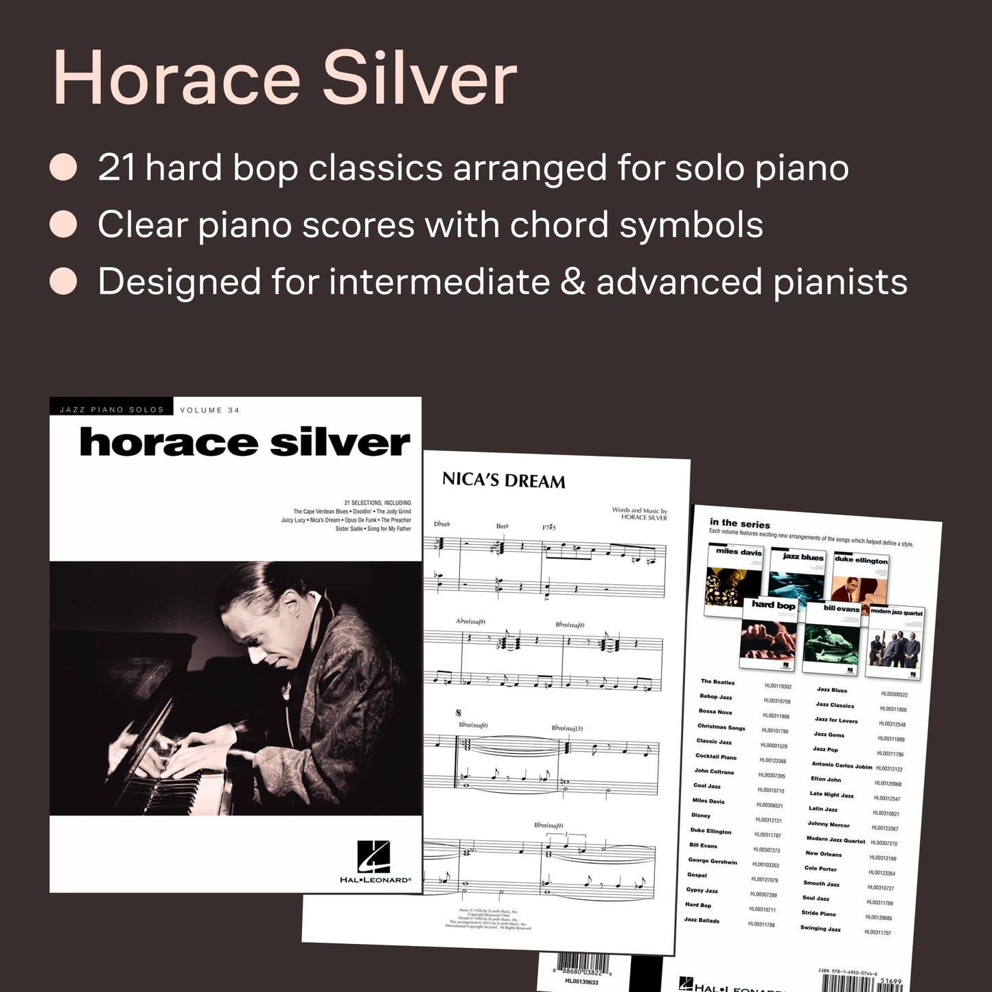 Horace Silver: Jazz Piano Solos Series Volume 34
