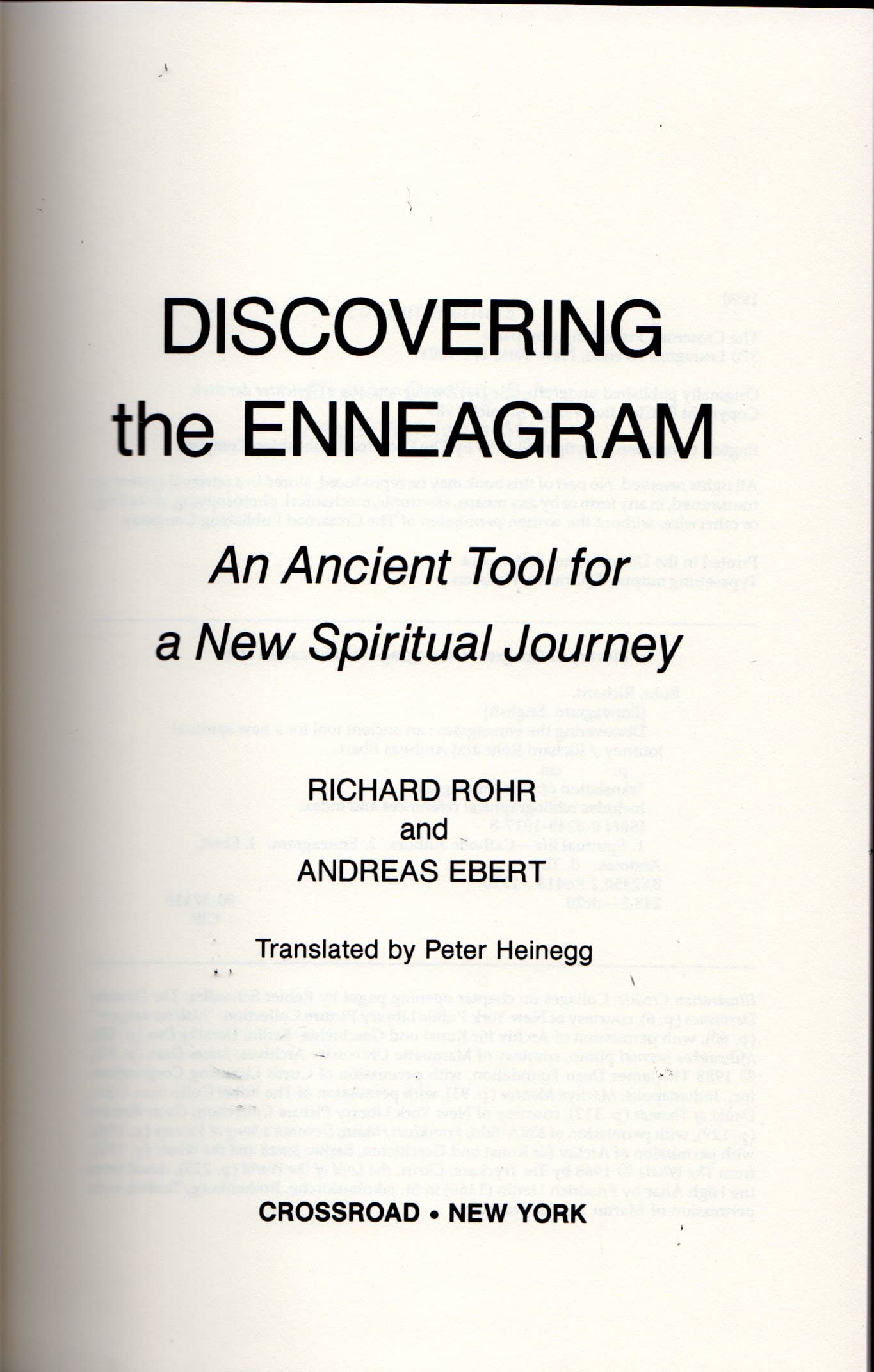Discovering the Enneagram: An Ancient Tool for a New Spiritual Journey