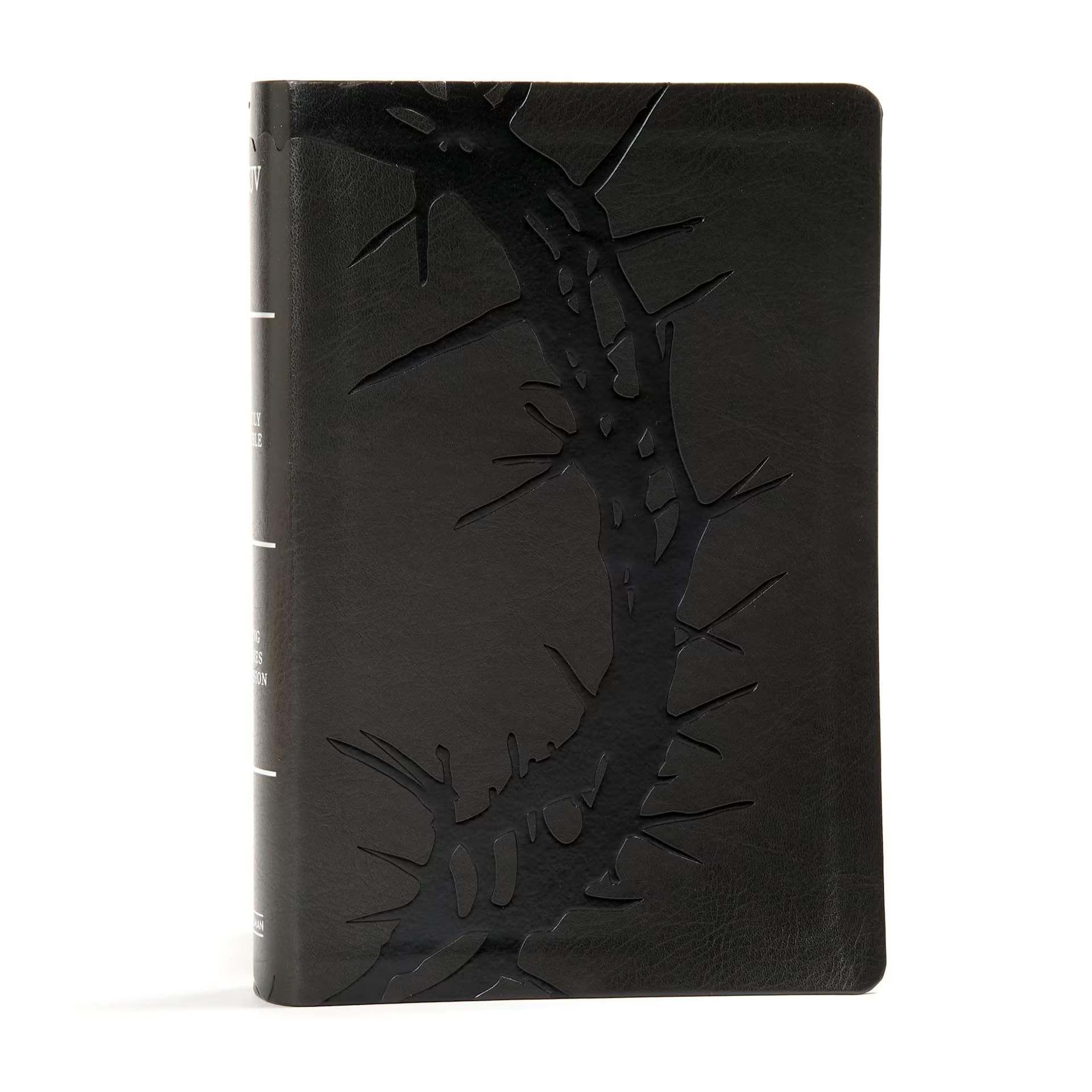 KJV Large Print Personal Size Reference Bible, Charcoal LeatherTouch Crown of Thorns, Indexed, KJV Holy Bible, Red Letter, Pure Cambridge Text, Presentation Page, Cross-References, Full-Color Maps