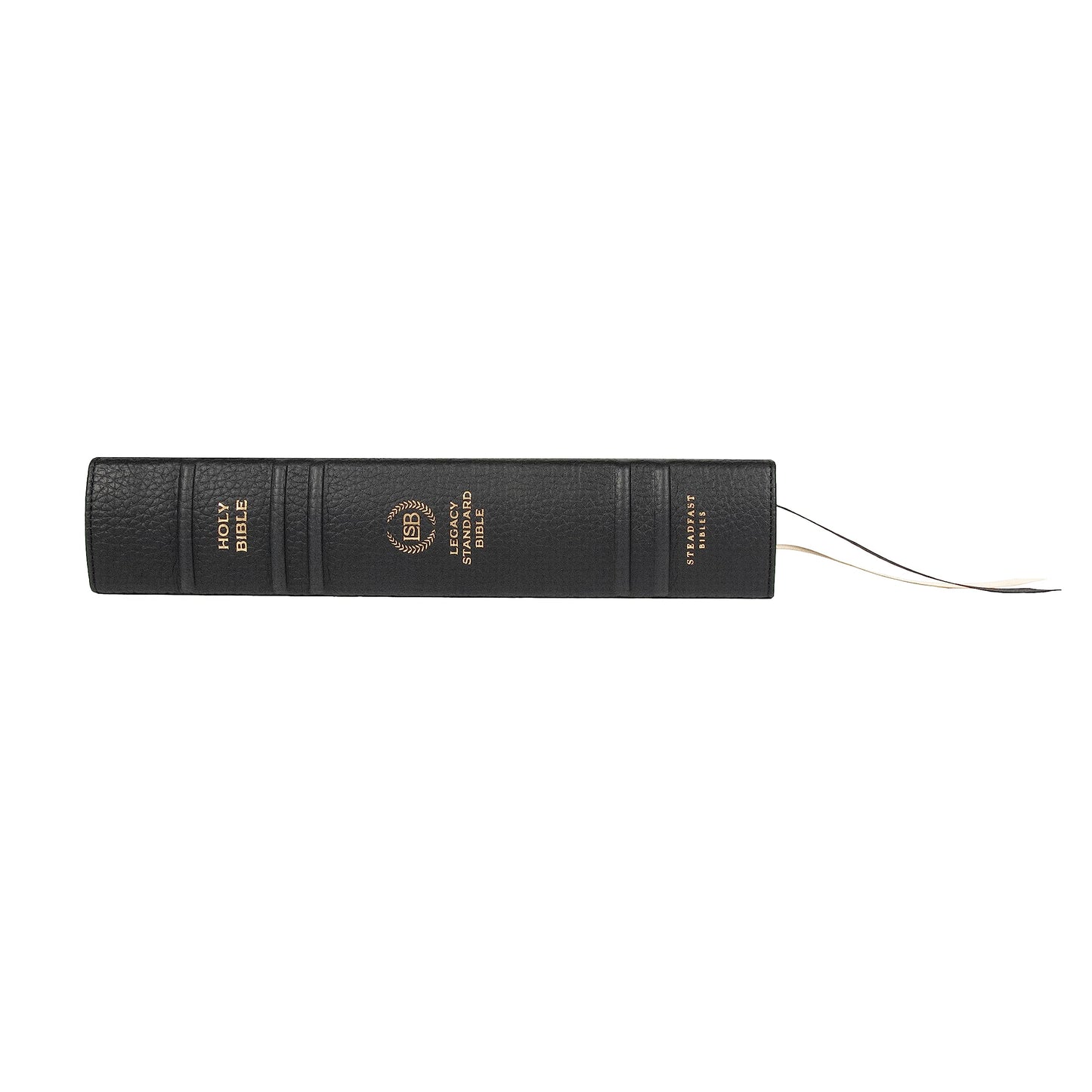 LSB Holy Bible, Large Print, Black Premium Genuine Leather (Cowhide): Legacy Standard Bible with Inside Column Cross References, 40 GSM paper, 2 Ribbon Markers, and Gold Gilded Page Edges