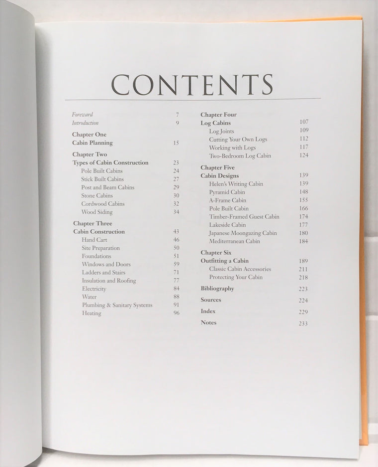 Cabins: A Guide to Building Your Own Nature Retreat — back cover