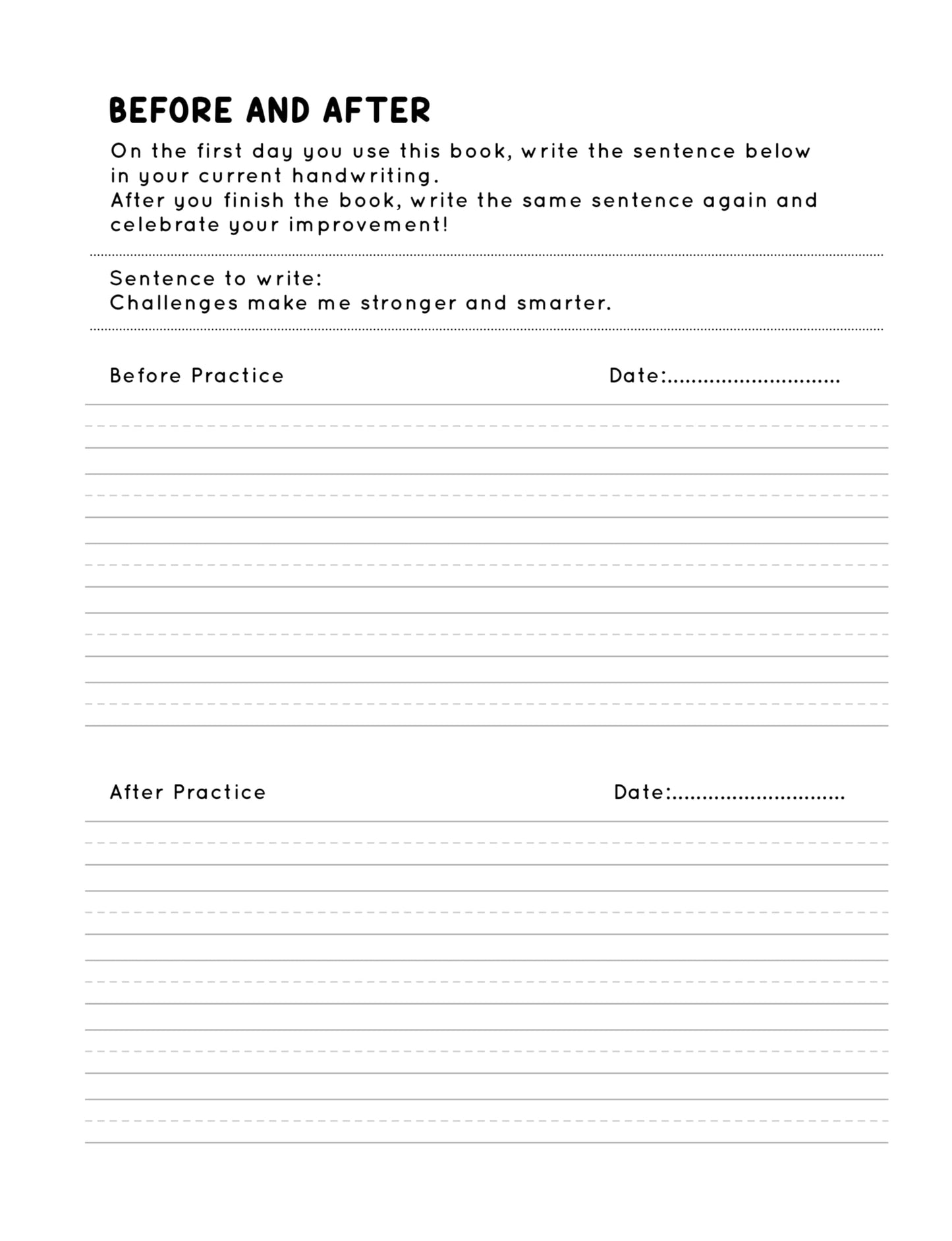 Print Handwriting Workbook for Kids: Improve Your Penmanship and Writing Skills with Letters, Words, Motivational Quotes, Funny Jokes, Science Facts for Children Ages 8-12