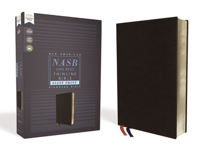 NASB, Thinline Bible, Giant Print, Bonded Leather, Black, Re