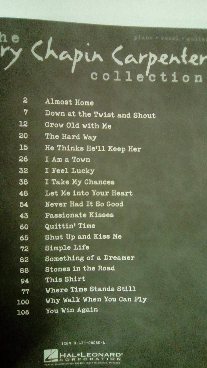 The Mary Chapin Carpenter Collection Piano, Vocal and Guitar