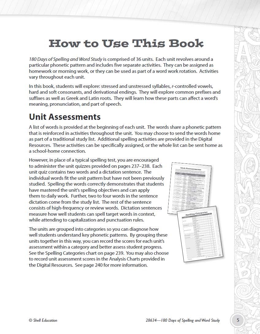 180 Days: Spelling and Word Study for Sixth Grade: Practice, Assess, Diagnose