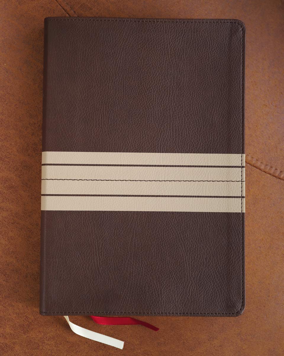 NIV, Thinline Bible, Giant Print, Leathersoft, Brown/Tan, Re