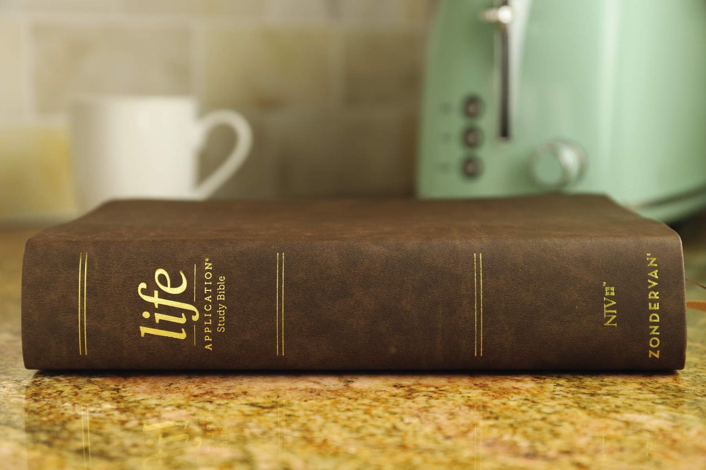 NIV, Life Application Study Bible, Third Edition, Bonded Leather, Brown, Red Letter, Thumb Indexed