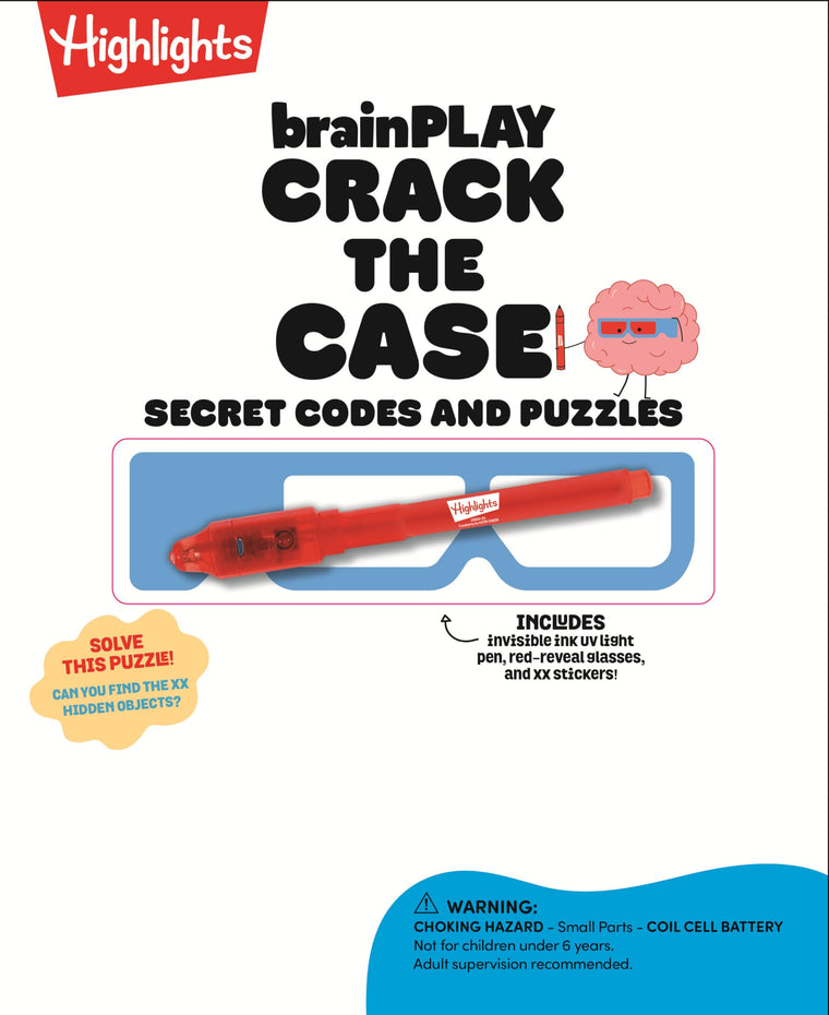 BrainPLAY Top Secret Puzzles and Codes: Secret Codes and Puzzles with Invisible UV Light Pen and Red-Reveal Glasses (brainPLAY Puzzle Books)