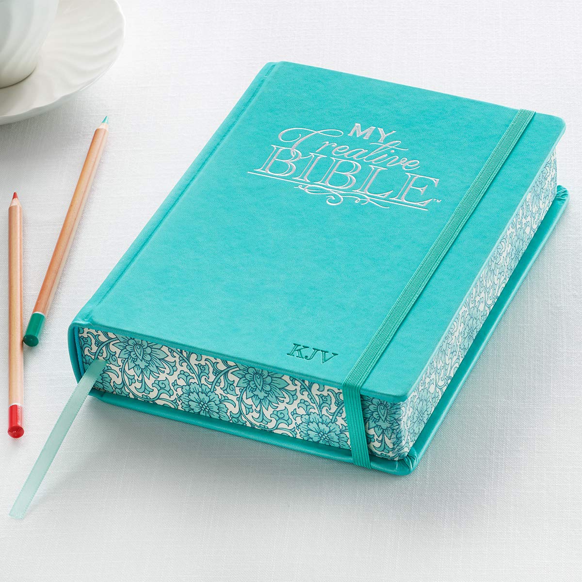 KJV Holy Bible, My Creative Bible, Faux Leather Hardcover - Ribbon Marker, King James Version, Teal w/Elastic Closure (KJV Creative Editions)