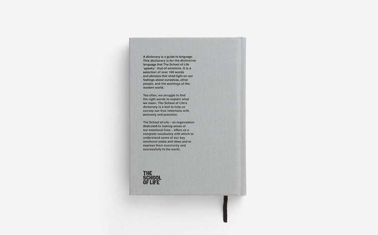 The School of Life Dictionary — back cover