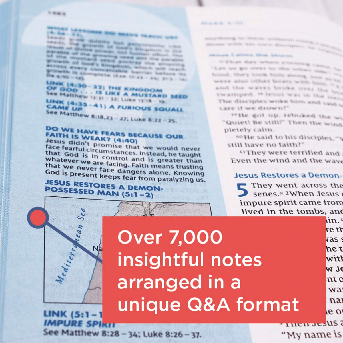 NIV, Quest Study Bible, Hardcover, Blue, Comfort Print: The