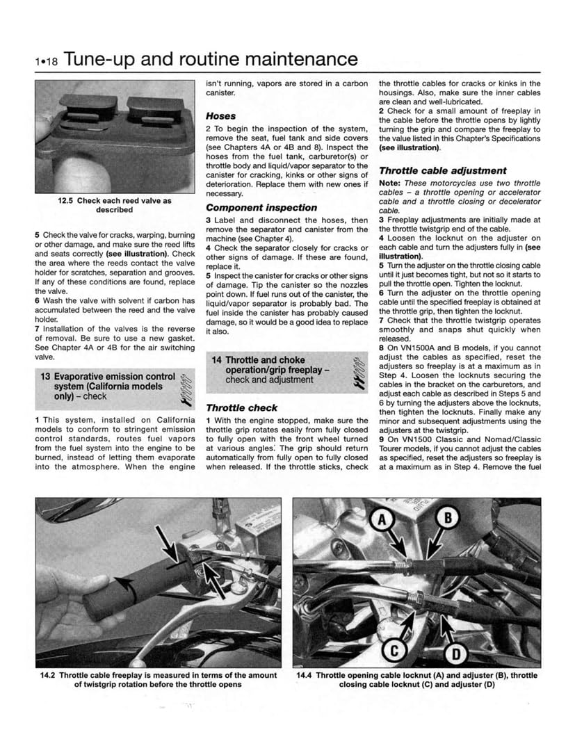 Kawasaki Vulcan 1500 & 1600 '87 to '08 (Haynes Service & Repair Manual)