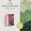 NLT Life Application Study Bible, Third Edition (LeatherLike, Pink Evening Bloom, Red Letter)