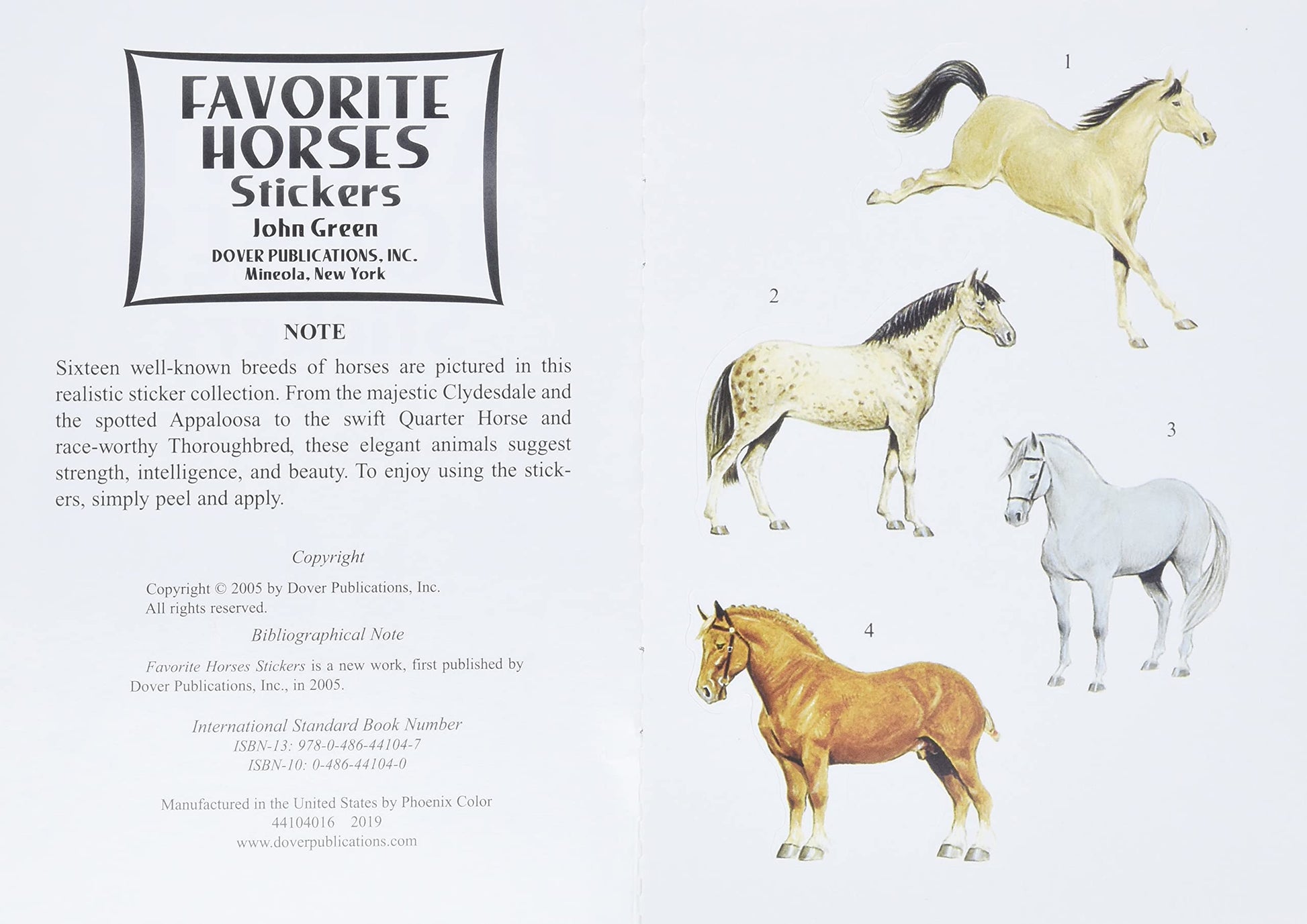 Favorite Horses Stickers (Dover Little Activity Books Stickers)