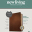 NLT Wide Margin Bible, Filament Enabled (Genuine Leather, Brown, Indexed, Red Letter)