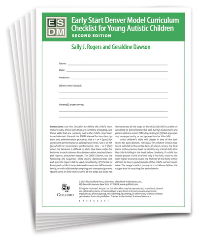Early Start Denver Model Curriculum Checklist for Infants and Young Autistic Children