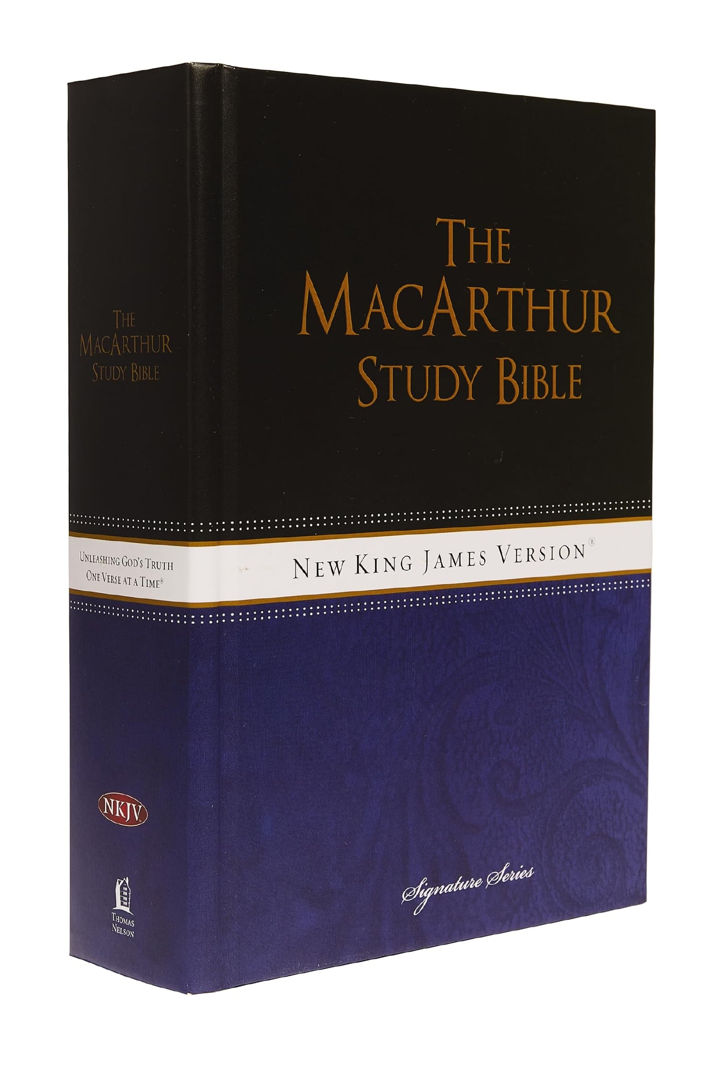 NKJV, MacArthur Study Bible, Large Print, Hardcover: Unleashing God's Truth One Verse at a Time (Holy Bible, New King James Version)