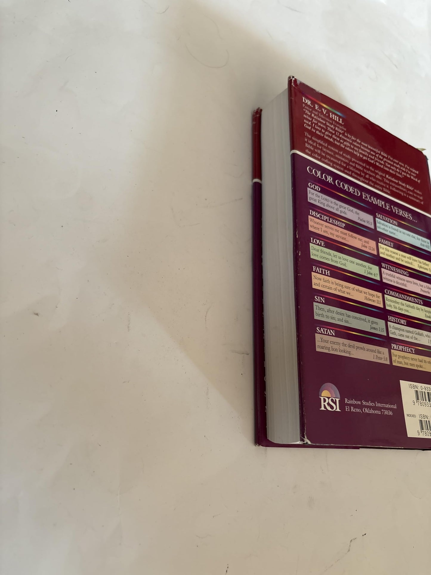 New International Version Rainbow Study Bible/Burgundy