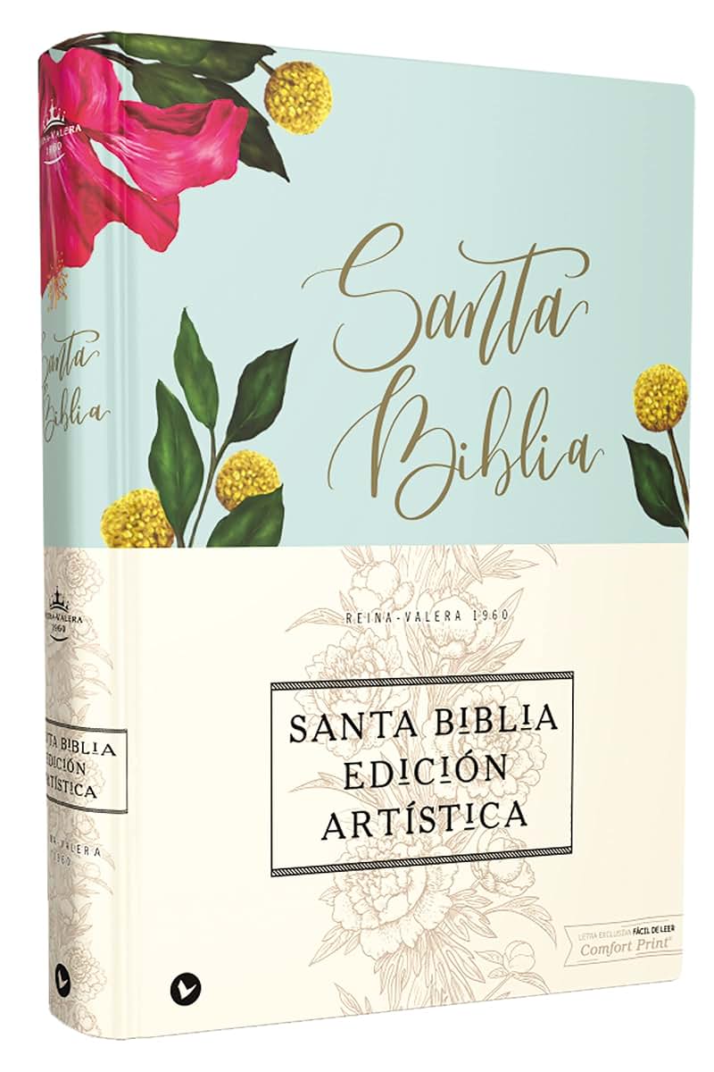 Reina Valera 1960 Santa Biblia Edición Artística, Tapa Dura/Tela, Floral, Canto con Diseo, Letra Roja (Spanish Edition)