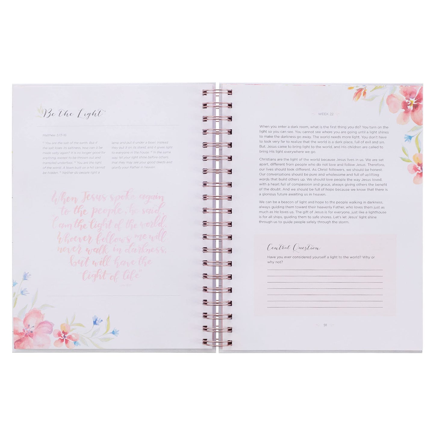 Moments in Prayer Wirebound Prompted Journal - 52 Week Prayer Journal for Women
