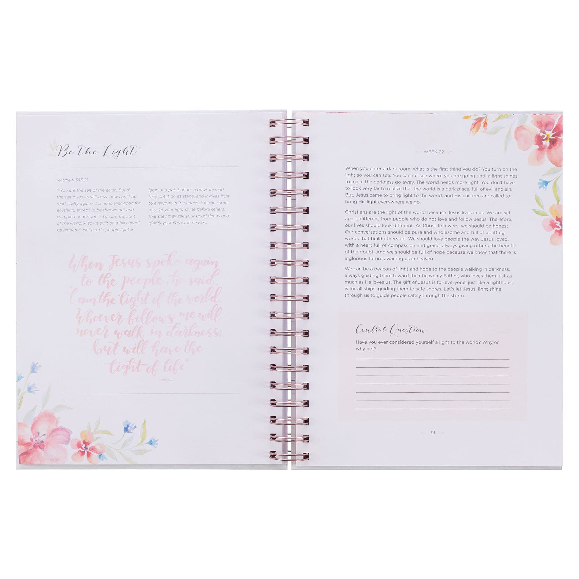 Moments in Prayer Wirebound Prompted Journal - 52 Week Prayer Journal for Women