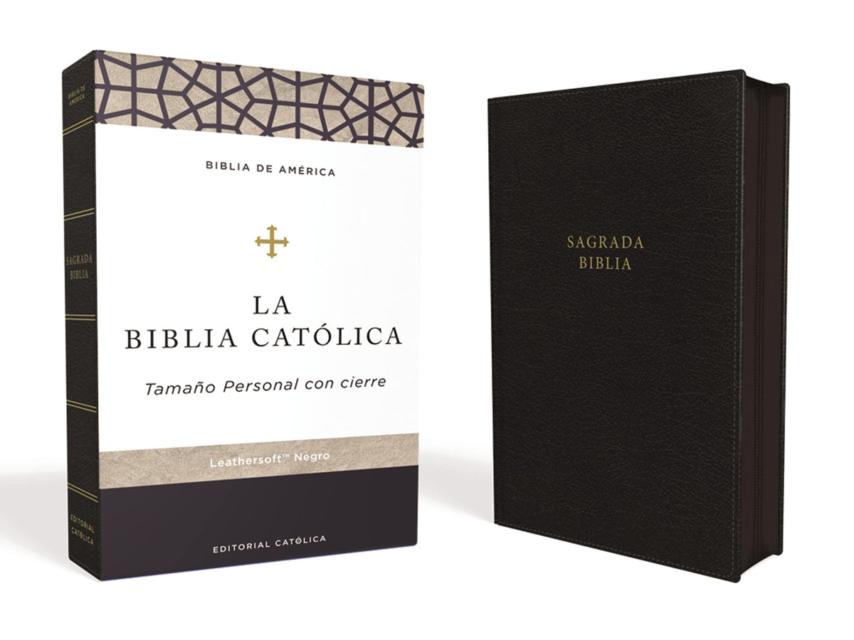 Biblia Cat?lica, Tama?o personal, Leathersoft, Negra, con Cierre, Comfort Print (Spanish Edition)