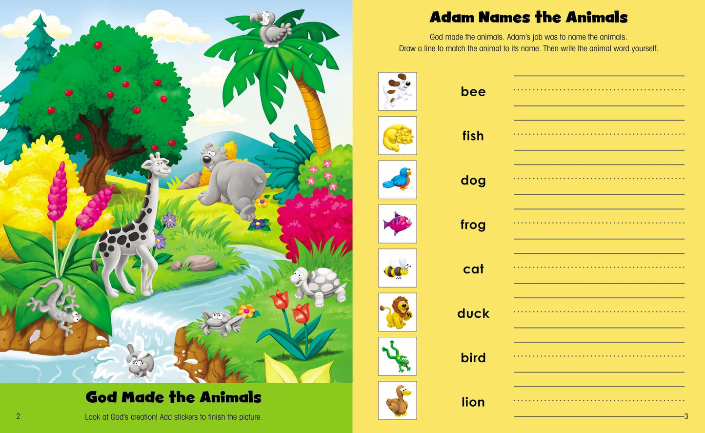 The Beginner's Bible Animals of the Bible Sticker and Activity Book