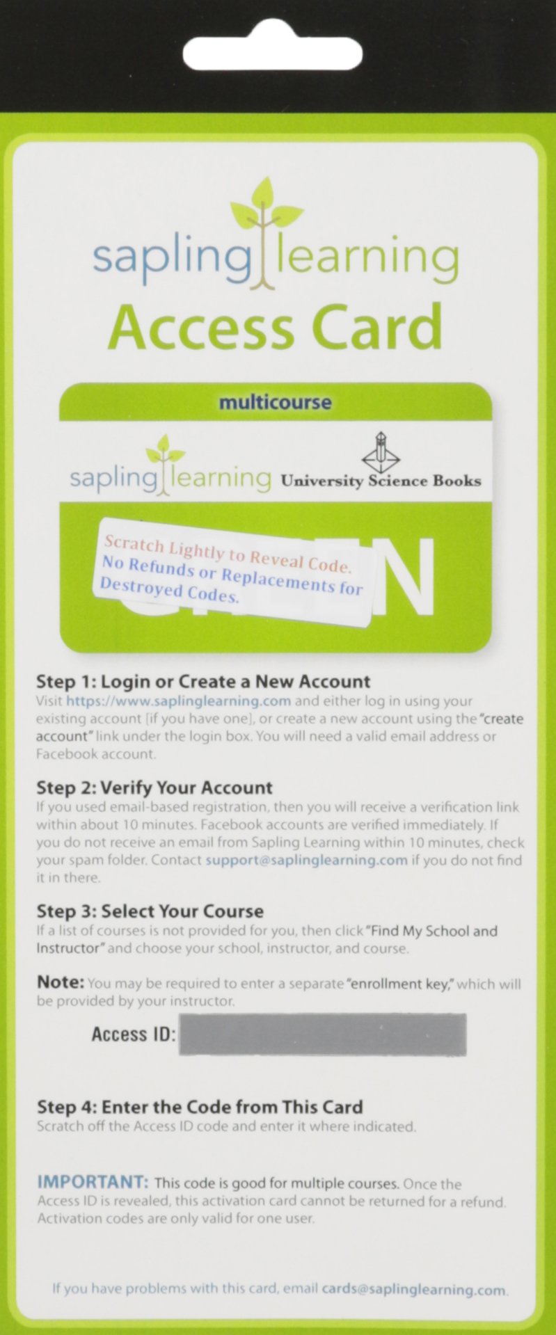 General Chemistry + Sapling Online Homework, Full Year