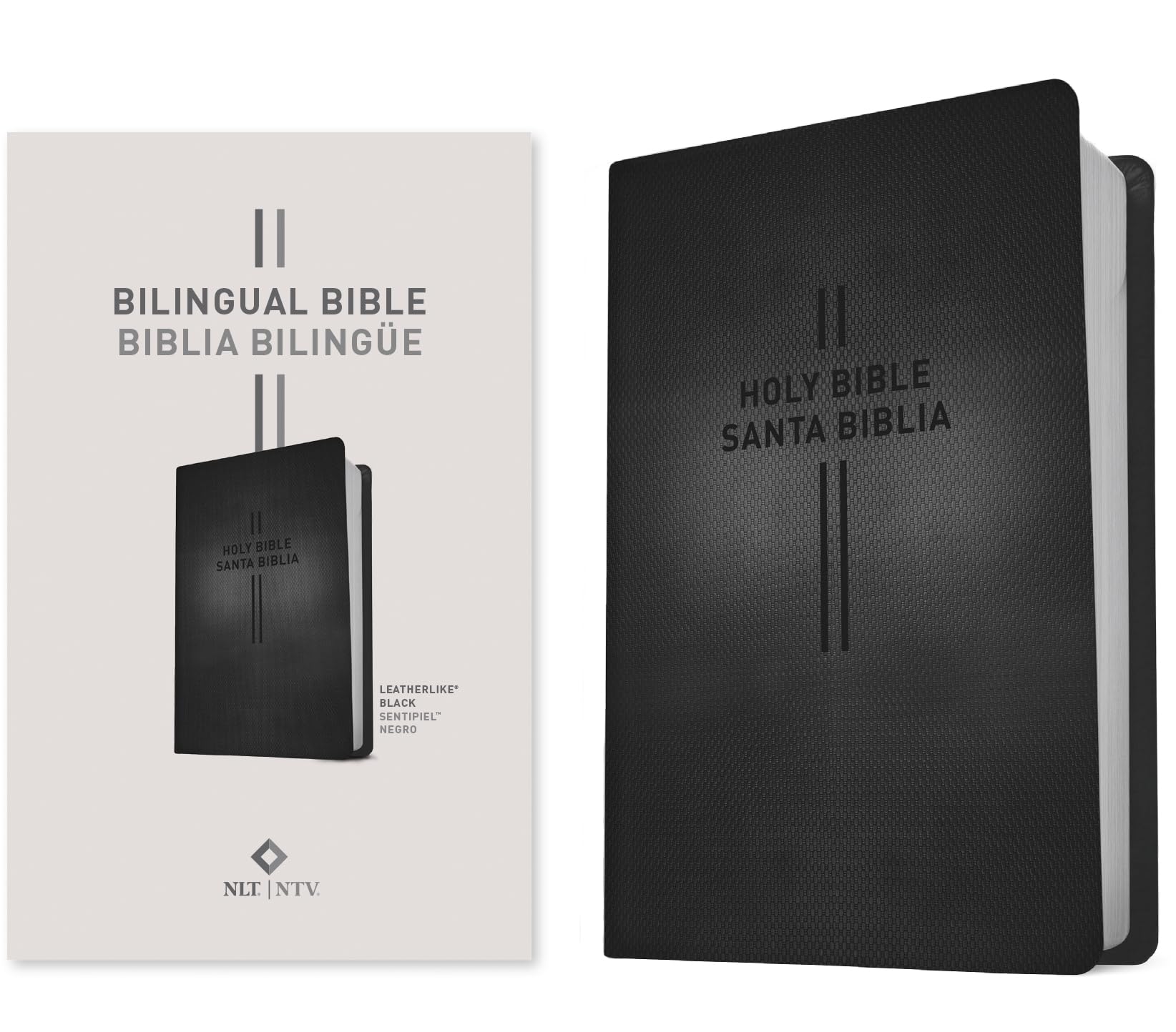Bilingual Bible / Biblia bilinge NLT/NTV (LeatherLike, Black)