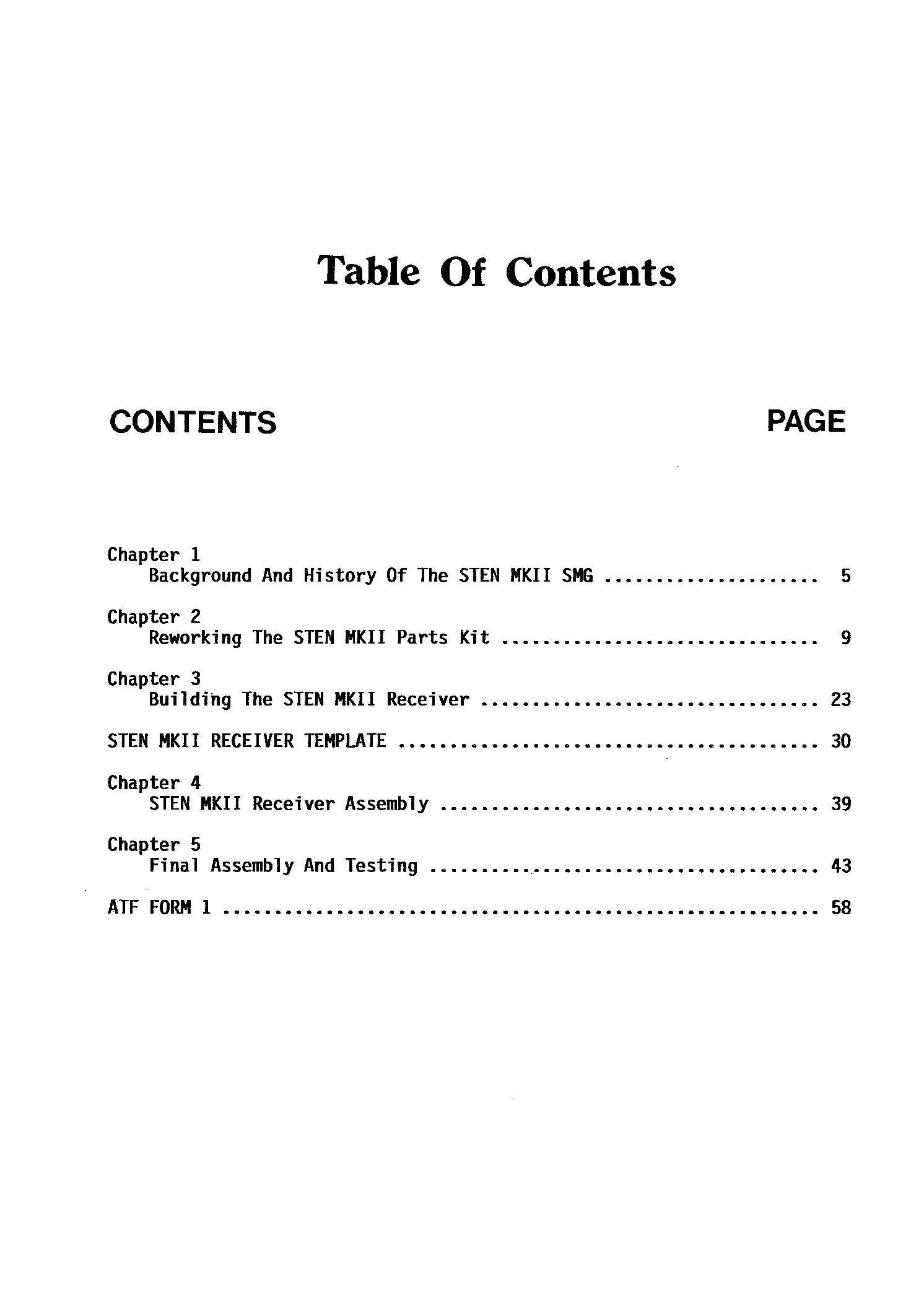 Sten Mk II Construction Manual