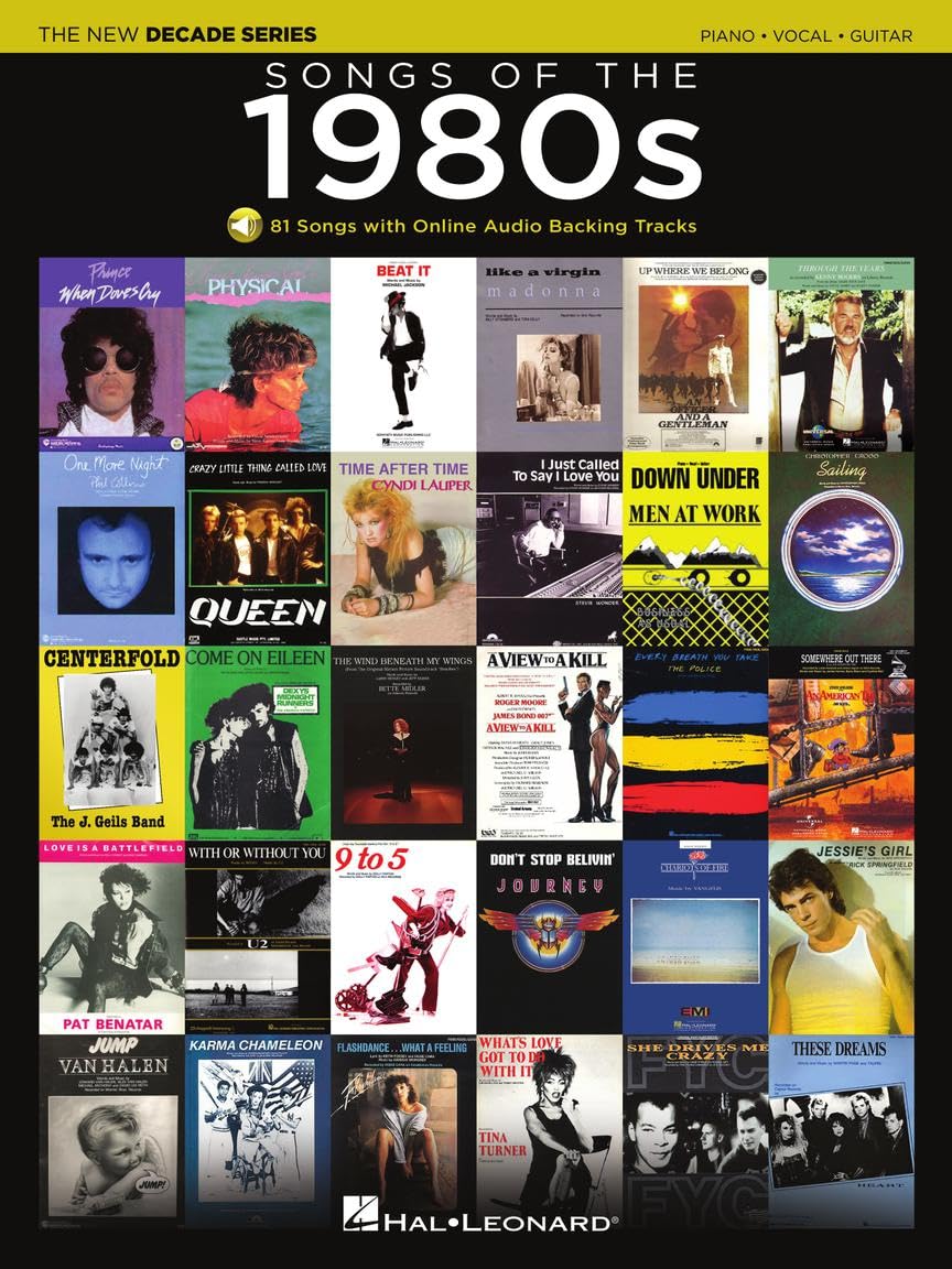 Songs of the 1980s - The New Decade Series with Online Backing Tracks  Piano Vocal Guitar Songbook  Over 80 Iconic Hits with Sheet Music