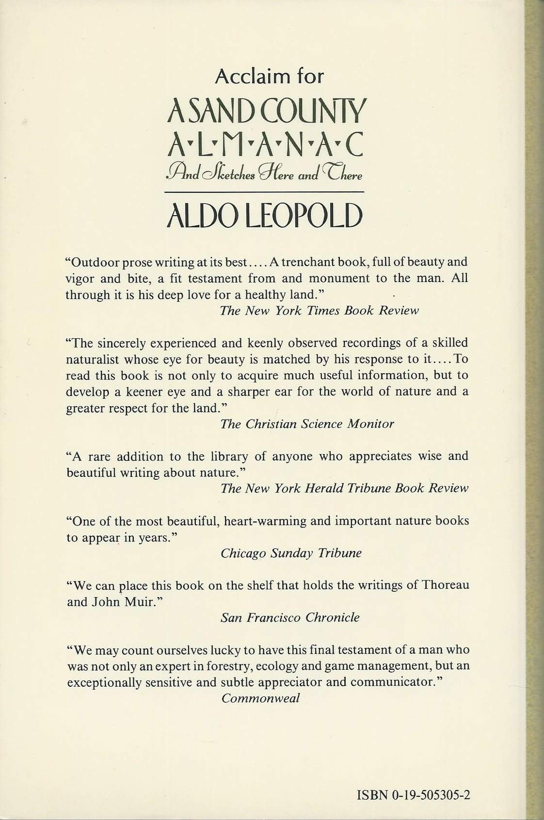 A Sand County Almanac: And Sketches Here and There, Special