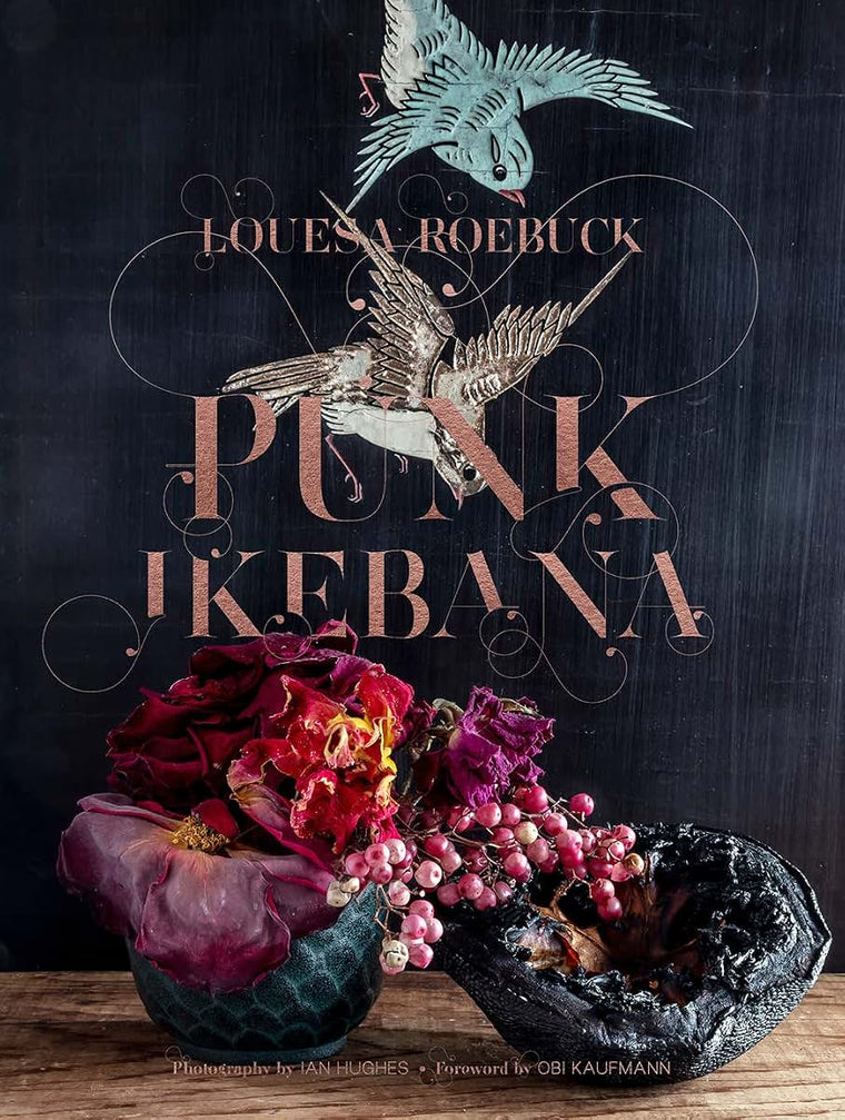 Punk Ikebana: Rebellious floral design book mixing thrifted vessels, wild stems, and punk attitude.
