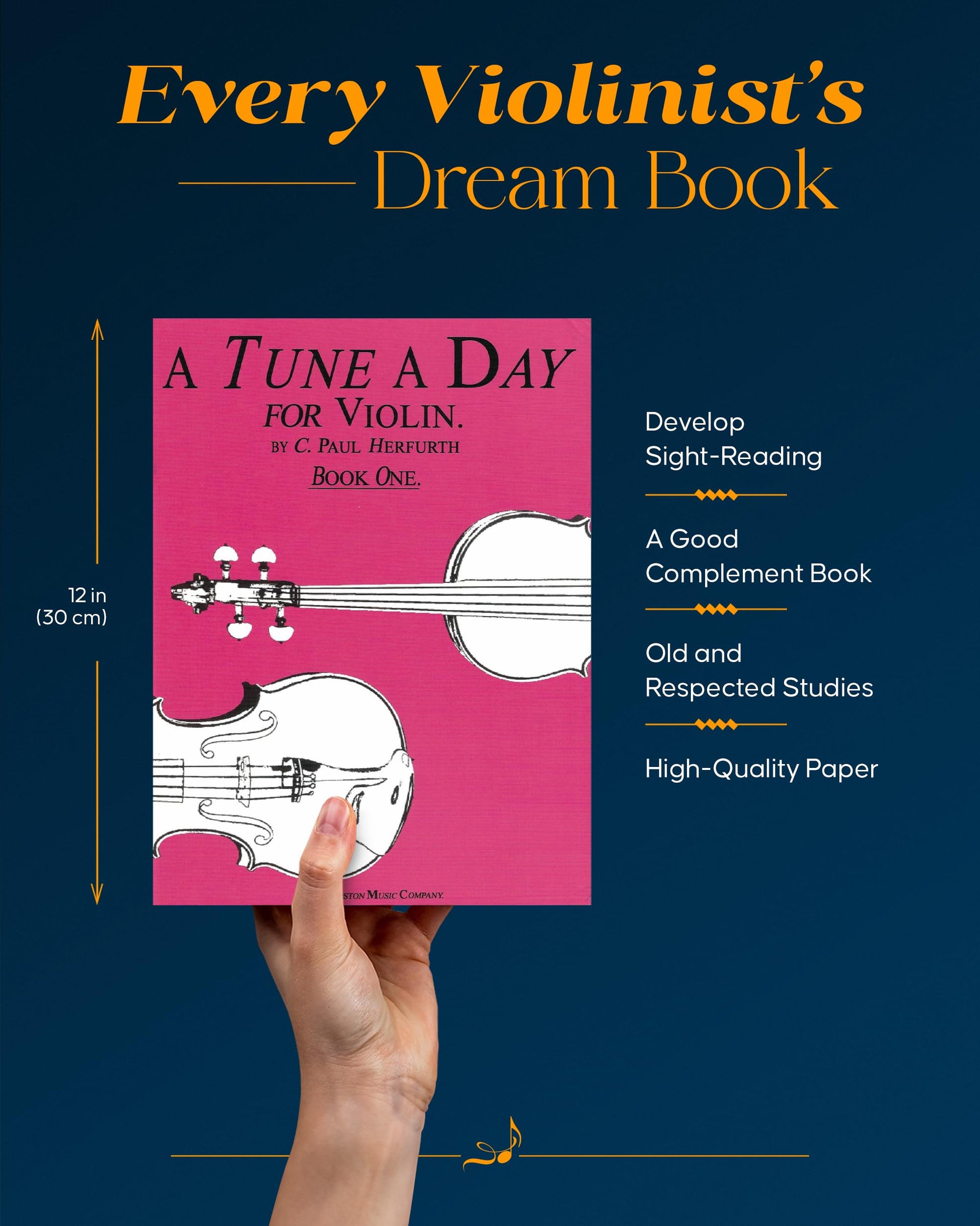 A Tune a Day - Violin: Book 1 - Violin Music Book with Lessons, Illustrations, Explanations, and More - Easy-to-Read Violin Book for Beginners