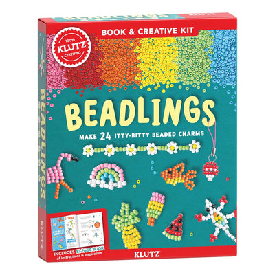 KLUTZ Beadlings: Make 24 Itty-Bitty Beaded Charms Craft Kit