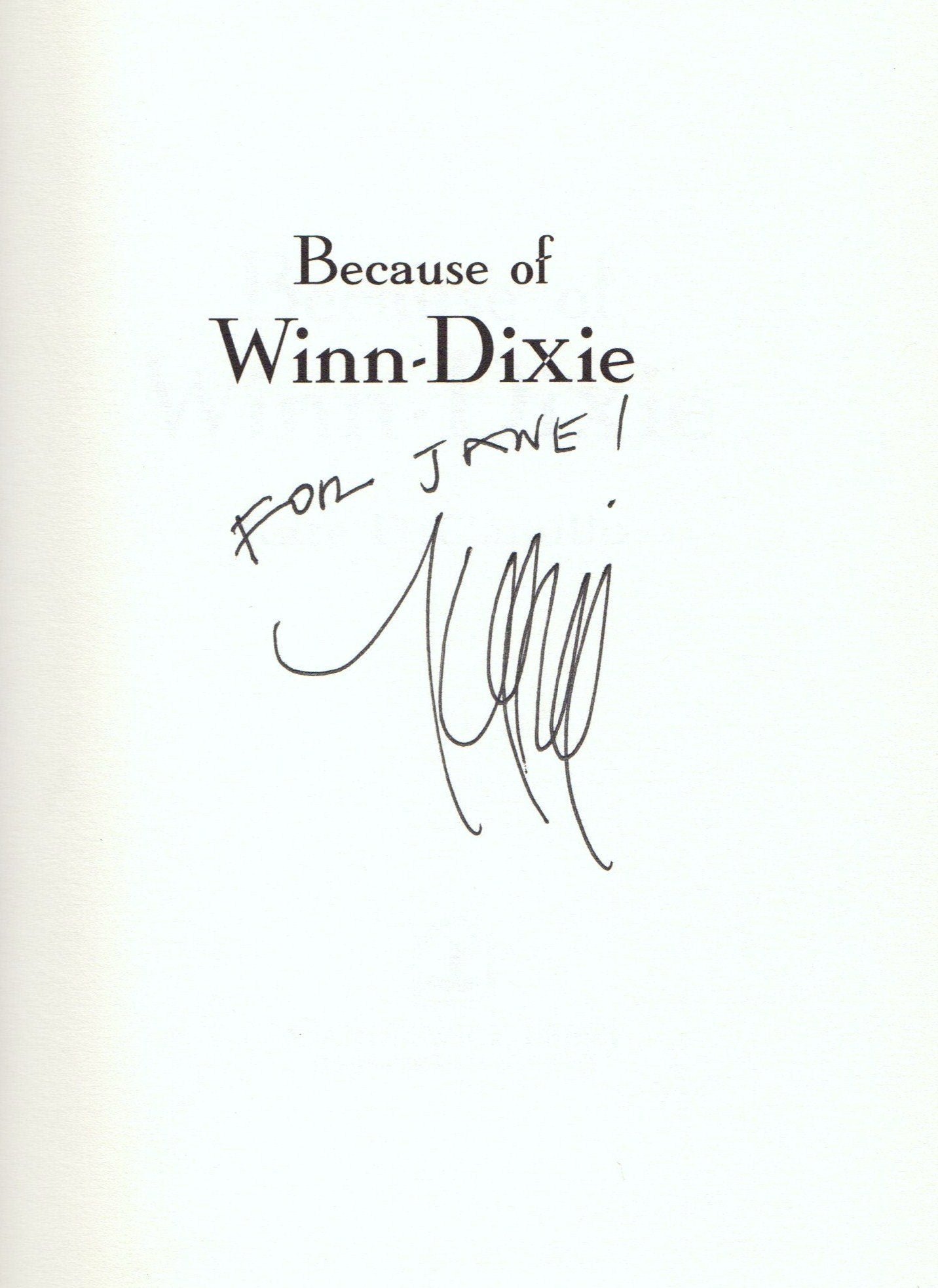 Because of Winn-Dixie