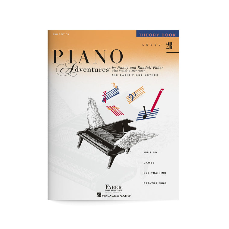 Piano Adventures: Theory Book - Level 2B, 2nd Edition  Beginner Sheet Music Theory Workbook  Learn Chords Rhythm and Scales in C G F  Faber Piano Method Book with Ear Training and Sight Reading