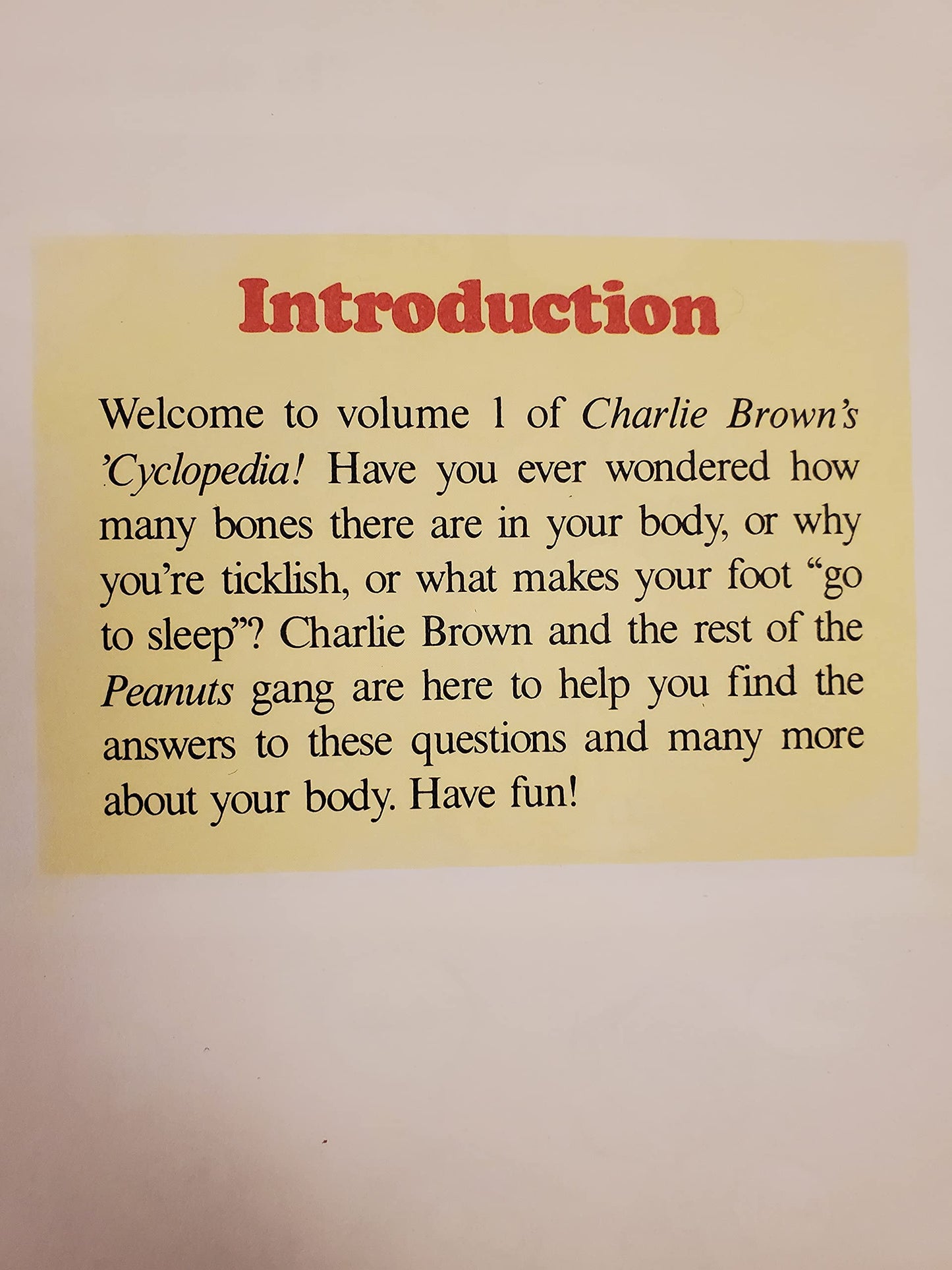 Charlie Brown's 'Cyclopedia: Super Questions and Answers and Amazing Facts, Vol. 1: Featuring Your Body