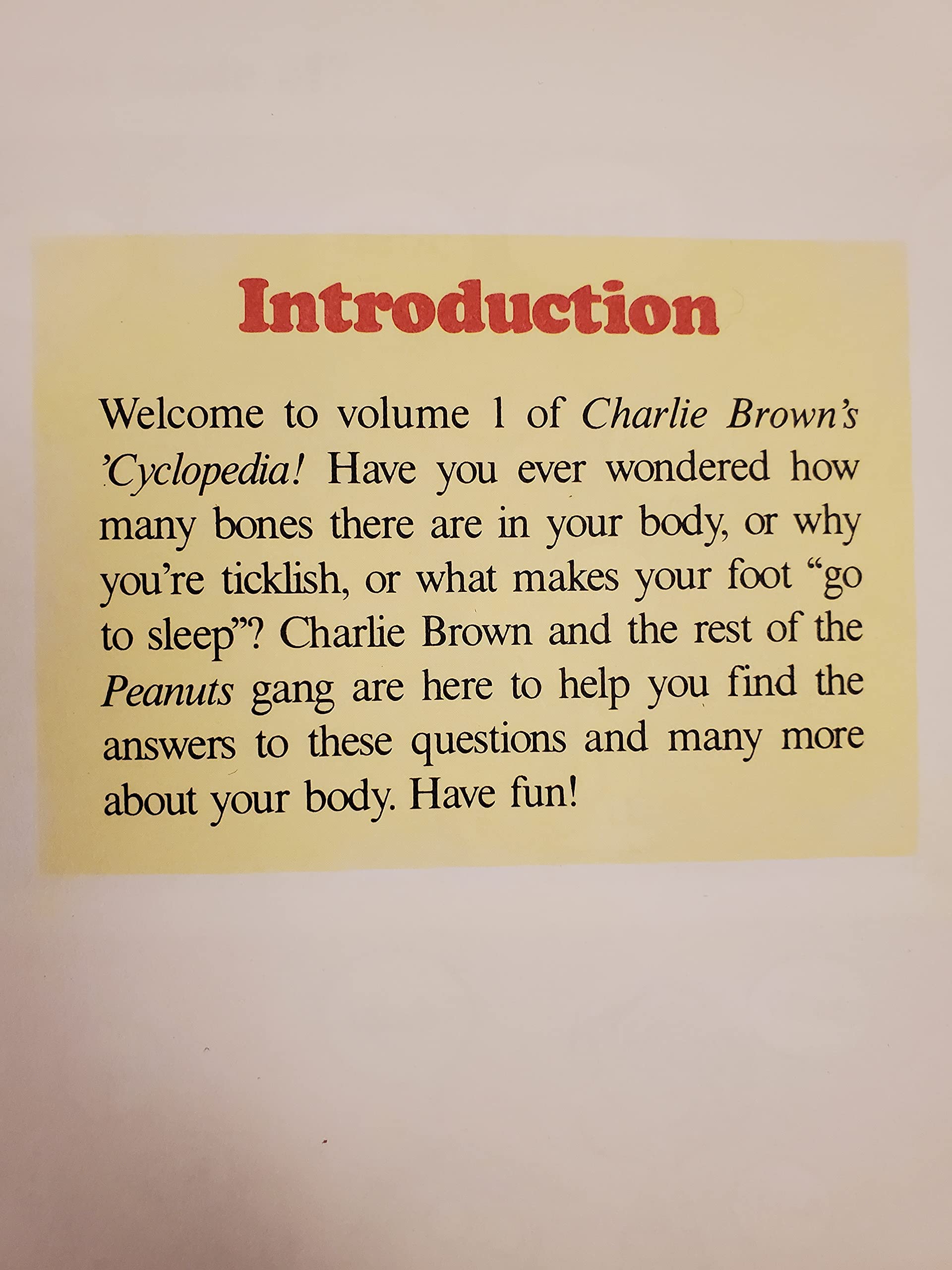 Charlie Brown's 'Cyclopedia: Super Questions and Answers and Amazing Facts, Vol. 1: Featuring Your Body