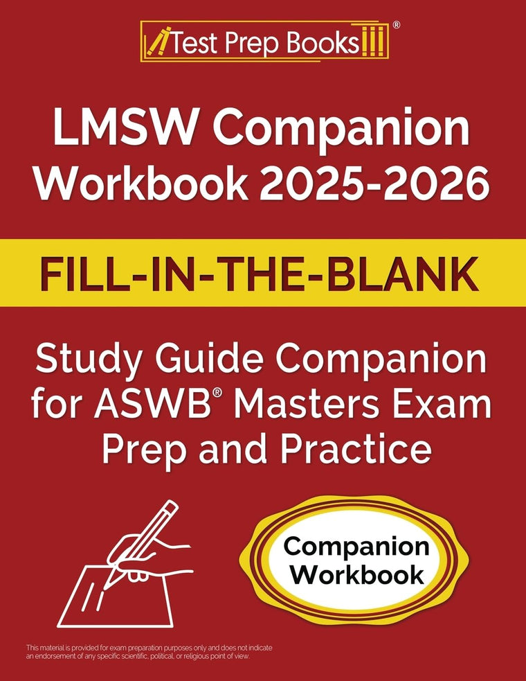 LMSW Companion Workbook: Fill-in-the-Blank Study Guide for ASWB Masters Exam Prep and Practice (LMSW Exam Prep)