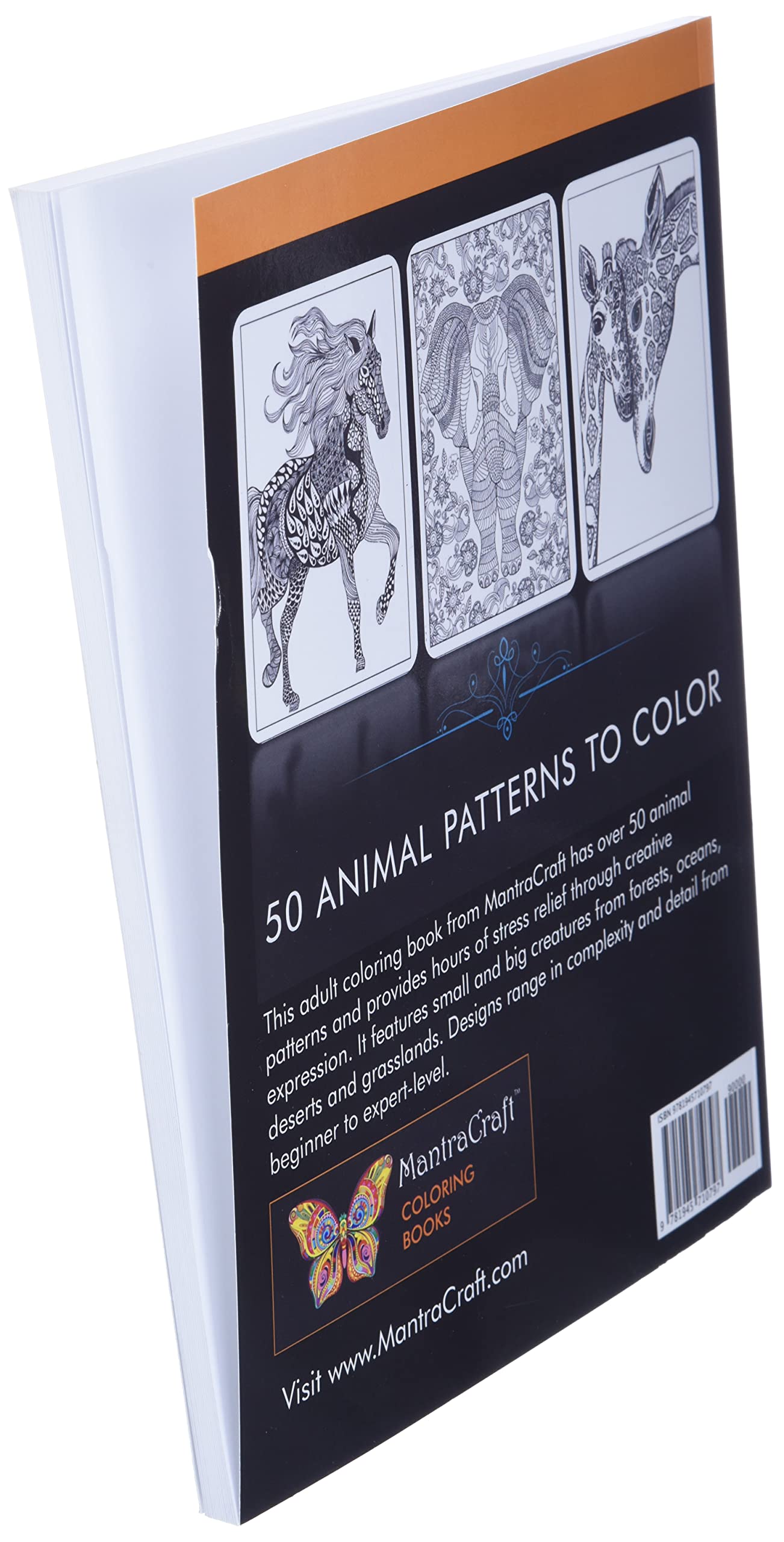 Adult Coloring Book: Stress Relieving Animal Designs