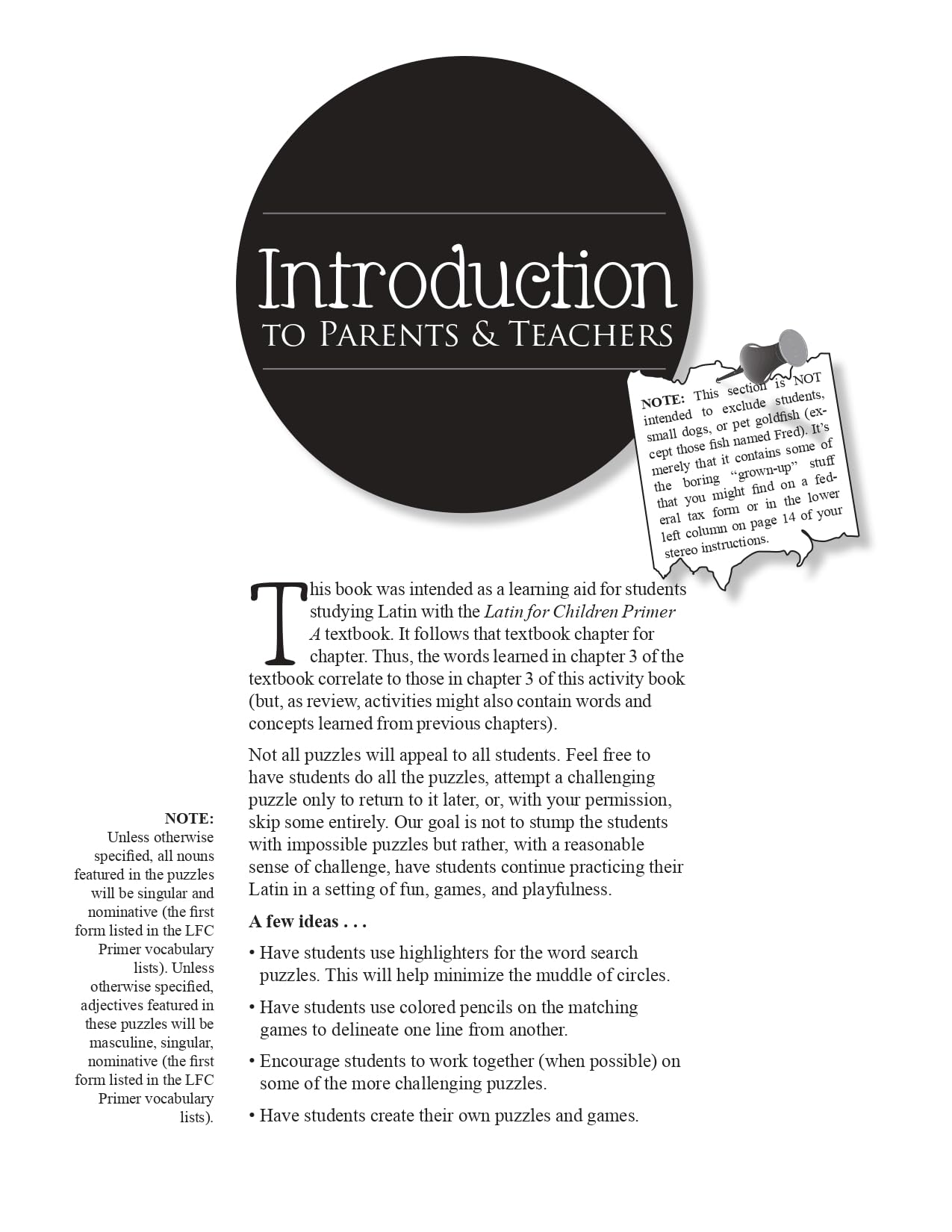 Latin for Children, Primer A - Activity Book!