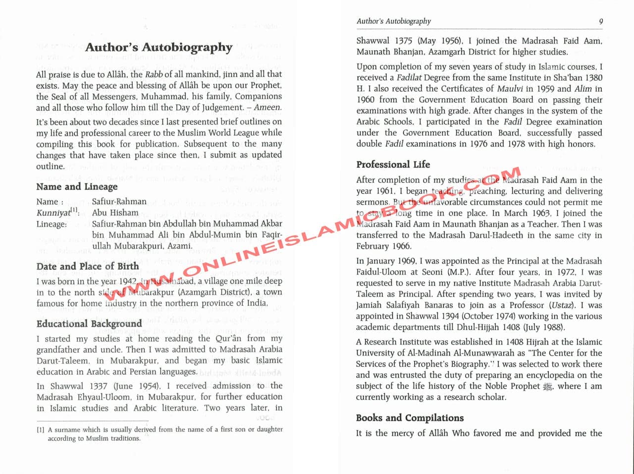 Ar-Raheeq Al-Makhtum (The Sealed Nectar): Biography of the Prophet