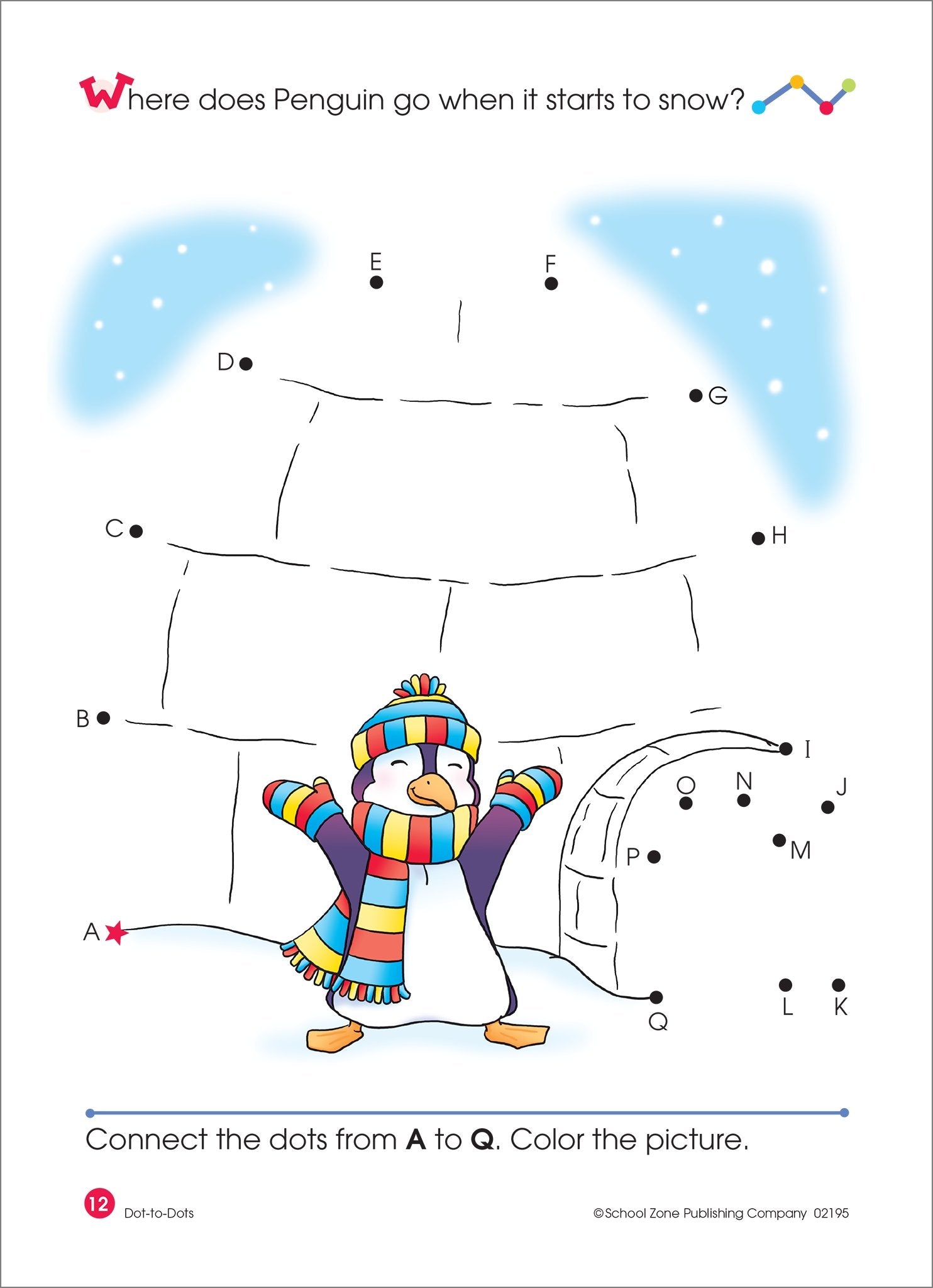School Zone - Dot-to-Dots Alphabet Workbook - 32 Pages, Ages 4 to 6, Preschool, Kindergarten, Connect the Dots, Letter Puzzles, ABCs, and More (School Zone Activity Zone Workbook Series)