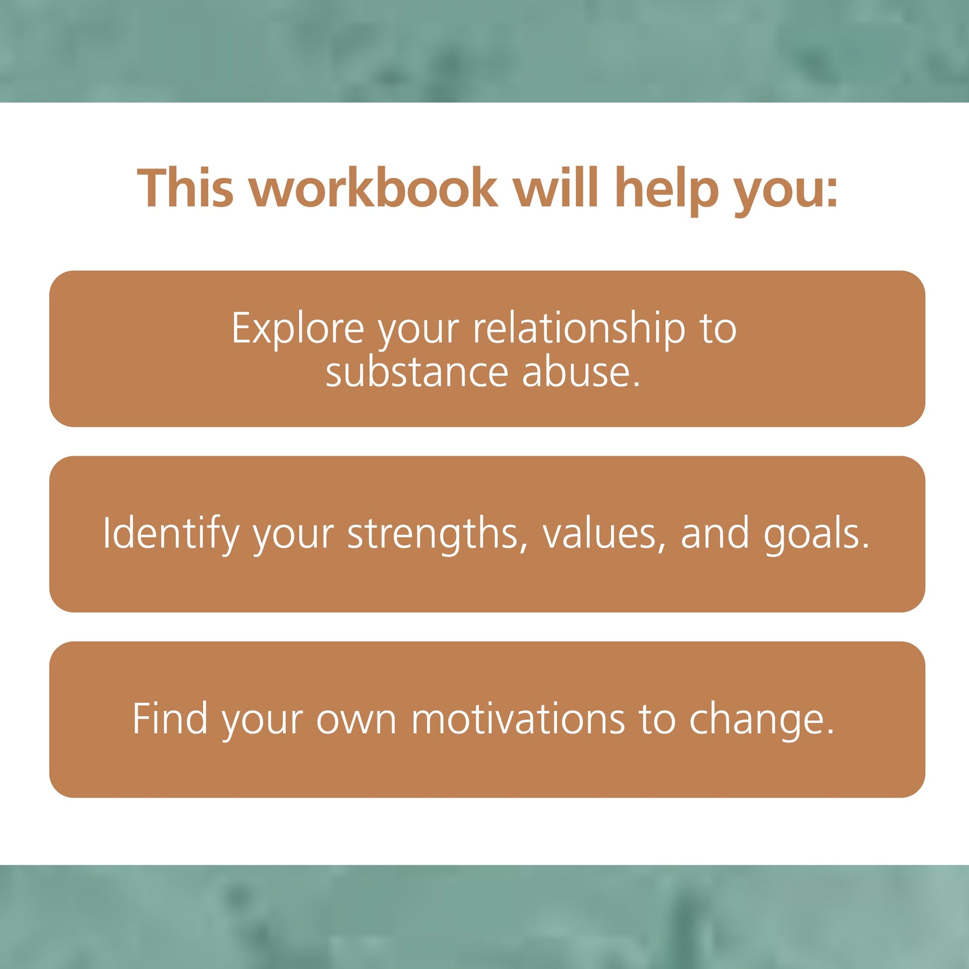 The Harm Reduction Workbook for Addiction: Motivational Interviewing Skills to Create a Personalized Recovery Plan and Make Lasting Change